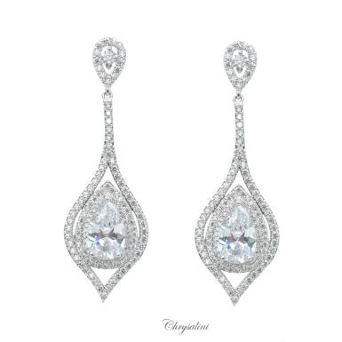 Bridal Jewellery, Chrysalini Wedding Earrings Rose Gold - BAE0224 BAE0224 Image 1