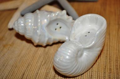 Wedding  Seashell Salt and Pepper Shakers Image 1