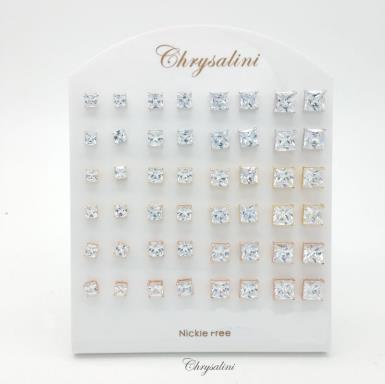 Bridal Jewellery, Chrysalini Wedding Earrings Huggies - BAE5000STAND BAE5000STAND Image 1