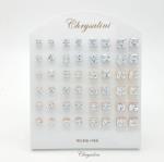 Bridal Jewellery, Chrysalini Wedding Earrings Huggies - BAE5000STAND image