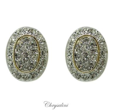 Bridal Jewellery, Chrysalini Wedding Earrings Huggies - QGE0281 QGE0281 - STAND Image 1