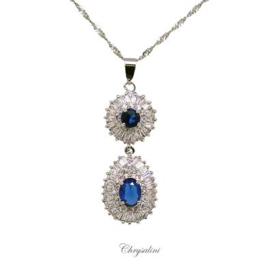 Bridal Jewellery, Chrysalini Wedding Necklaces with Crystals - CN021 CN021 Image 1