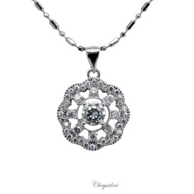 Bridal Jewellery, Chrysalini Wedding Necklaces with Crystals - CN029 CN029 - SET Image 1