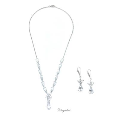 Bridal Jewellery, Chrysalini Wedding Necklaces with Crystals - CN300 CN300 SET Image 1