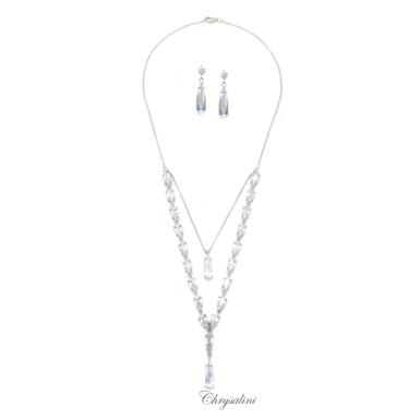 Bridal Jewellery, Chrysalini Wedding Necklaces with Crystals - CN604 CN604 - SET Image 1