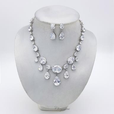 Bridal Jewellery, Chrysalini Wedding Necklaces with Crystals - CN730 CN730  Image 1