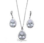 Bridal Jewellery, Chrysalini Wedding Necklaces with Crystals - CN826W image