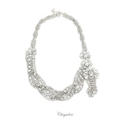Bridal Jewellery, Chrysalini Wedding Necklaces with Crystals - F4045A F4045A Image 1
