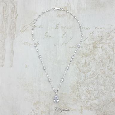Bridal Jewellery, Chrysalini Wedding Necklaces with Crystals - MN0200 MN0200 SET Image 1