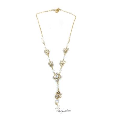 Bridal Jewellery, Chrysalini Wedding Necklaces with Crystals - NL5493G NL5493G Image 1