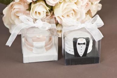 Wedding  Bride and Groom Tealight Candles Image 1