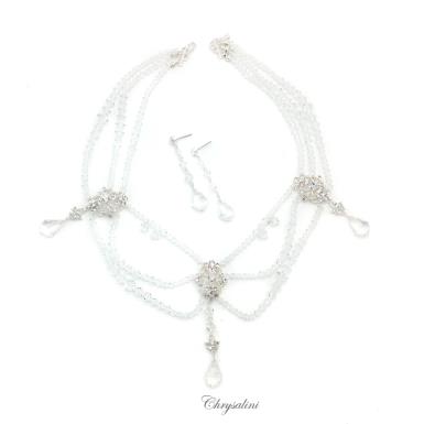 Bridal Jewellery, Chrysalini Wedding Necklaces with Crystals - NL7692 NL7692 - SET Image 1