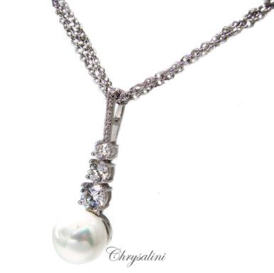 Bridal Jewellery, Chrysalini Wedding Necklaces with Crystals - XPN009W XPN009W | LIMITED STOCK Image 1