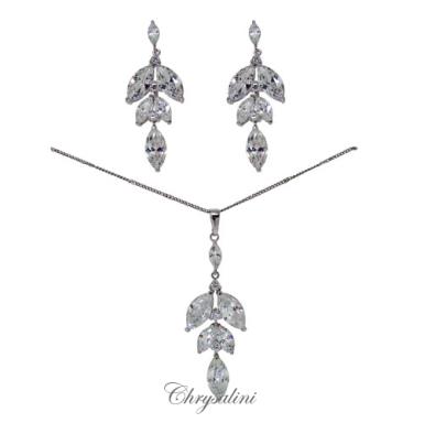 Bridal Jewellery, Chrysalini Wedding Necklaces with Crystals - XPN042W XPN042W Image 1