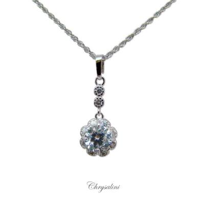 Bridal Jewellery, Chrysalini Wedding Necklaces with Crystals - XPN044 XPN044 - SET Image 1
