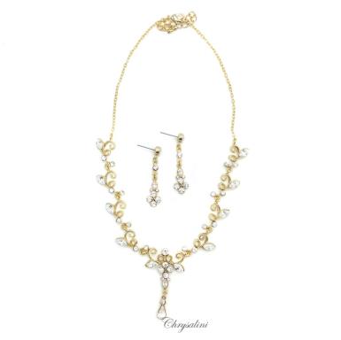 Bridal Jewellery, Chrysalini Wedding Necklaces - Gold - F2692G F2692G - SET Image 1