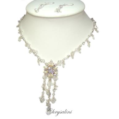 Bridal Jewellery, Chrysalini Wedding Necklaces - Gold - NL5338 NL5338-1G - SET Image 1