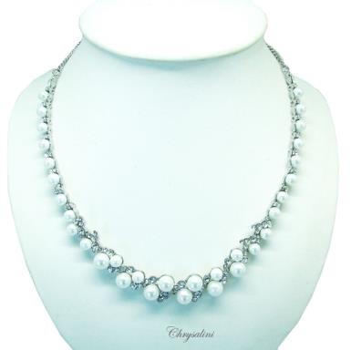 Bridal Jewellery, Chrysalini Wedding Necklaces with Pearls - BN4110 BN4110 Image 1