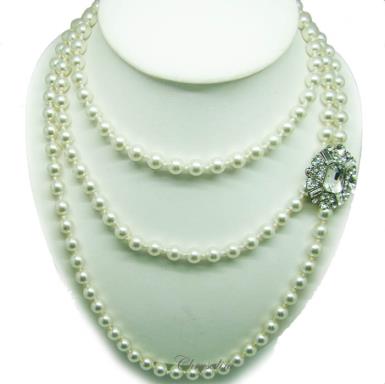 Bridal Jewellery, Chrysalini Wedding Necklaces with Pearls - DN1210 DN1210 Image 1