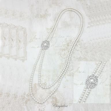 Bridal Jewellery, Chrysalini Wedding Necklaces with Pearls - MN4120 MN4120 Image 1