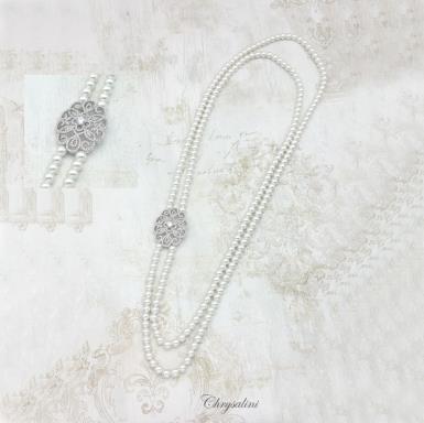 Bridal Jewellery, Chrysalini Wedding Necklaces with Pearls - MN4140 MN4140 Image 1