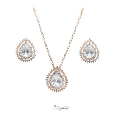 Bridal Jewellery, Chrysalini Wedding Necklace and Earring Set - CN047 CN047 Image 1