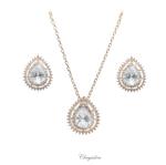 Bridal Jewellery, Chrysalini Wedding Necklace and Earring Set - CN047 image