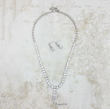 Bridal Jewellery, Chrysalini Wedding Necklace and Earring Set - ON0089 ON0089 SET Image 1