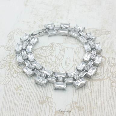 Bridal Jewellery, Chrysalini Wedding Bracelets with Crystals - CB041 CB041-LIMITED STOCK Image 1