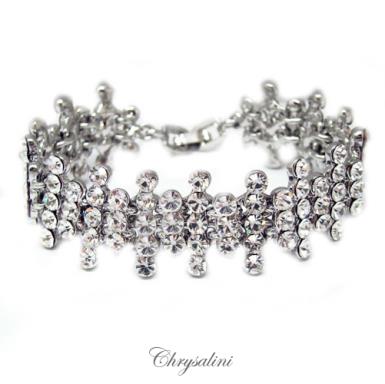 Bridal Jewellery, Chrysalini Wedding Bracelets with Crystals - CB4659 CB4659-LIMITED STOCK Image 1