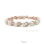Bridal Jewellery, Chrysalini Wedding Bracelets with Crystals - CB5242 image