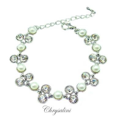 Bridal Jewellery, Chrysalini Wedding Bracelets with Crystals - CB7434 CB7434-LIMITED INSTOCK Image 1
