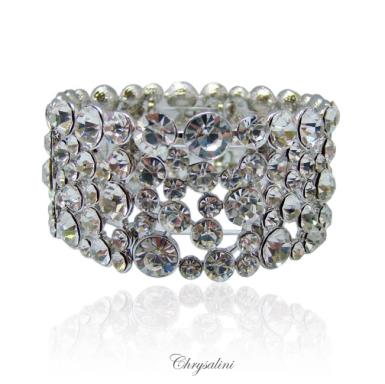 Bridal Jewellery, Chrysalini Wedding Bracelets with Crystals - CB7732 CB7732 Image 1