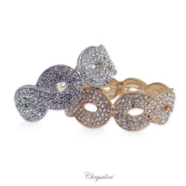 Bridal Jewellery, Chrysalini Wedding Bracelets with Crystals - CB791HE CB791HE Image 1
