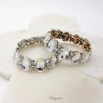 Bridal Jewellery, Chrysalini Wedding Bracelets with Crystals - FB0143 image