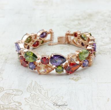 Bridal Jewellery, Chrysalini Wedding Bracelets with Crystals - MB0063DB MB0063DB Image 1