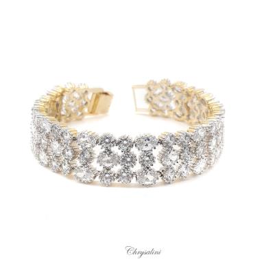 Bridal Jewellery, Chrysalini Wedding Bracelets with Crystals - MB0072 MB0072 Image 1