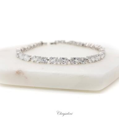 Bridal Jewellery, Chrysalini Wedding Bracelets with Crystals - MB0073 MB0073 Image 1