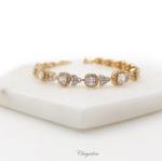 Bridal Jewellery, Chrysalini Wedding Bracelets with Crystals - MB0074 image