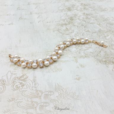 Bridal Jewellery, Chrysalini Wedding Bracelets with Crystals - OB0514G OB0514G Image 1