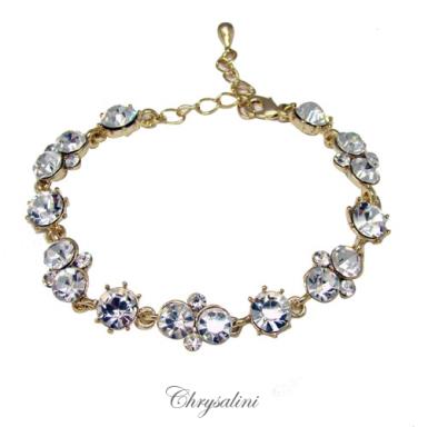 Bridal Jewellery, Chrysalini Wedding Bracelets with Crystals - OB1943G OB1943G Image 1