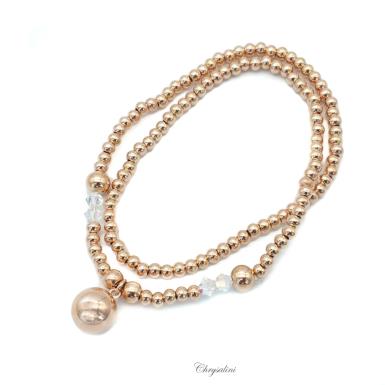 Bridal Jewellery, Chrysalini Wedding Bracelets - Gold - DB1451 DB1451 | ROSE GOLD Image 1