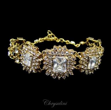 Bridal Jewellery, Chrysalini Wedding Bracelets - Gold - FC0584 FC0584  | GOLD Image 1