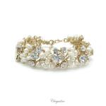 Bridal Jewellery, Chrysalini Wedding Bracelets - Gold - HL1439 image