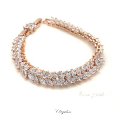 Bridal Jewellery, Chrysalini Wedding Bracelets - Gold - MB0067 MB0067 Image 1