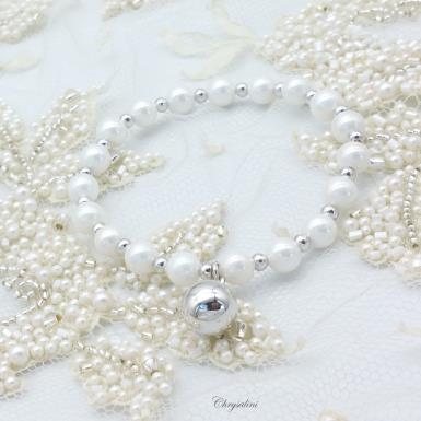 Bridal Jewellery, Chrysalini Wedding Bracelets with Pearls - DB1448 DB1448 | PEARL Image 1