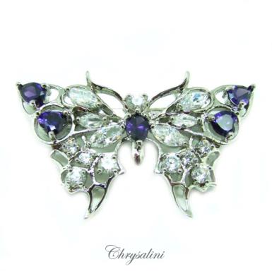 Bridal Jewellery, Chrysalini Wedding Brooch, Crystal Pin - CBR1243BK CBR1243BK Image 1