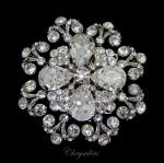 Bridal Jewellery, Chrysalini Wedding Brooch, Crystal Pin - K1299FR image