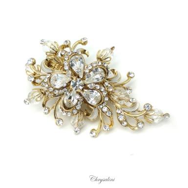 Bridal Jewellery, Chrysalini Wedding Brooch, Pearl Pin - TC7006BK TC7006BK Image 1