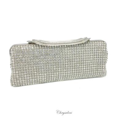 Chrysalini Wedding Evening Bag, Crystal and Lace Bride Handbag - B038 B038 Image 1